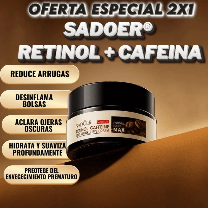 2x1 Crema hidratante antiarrugas con retinol y cafeina - primebox