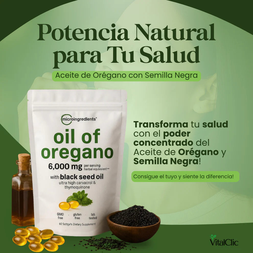 Aceite de Orégano y Semilla Negra