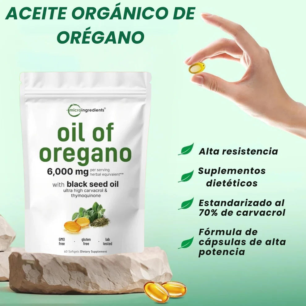 Aceite de Orégano y Semilla Negra