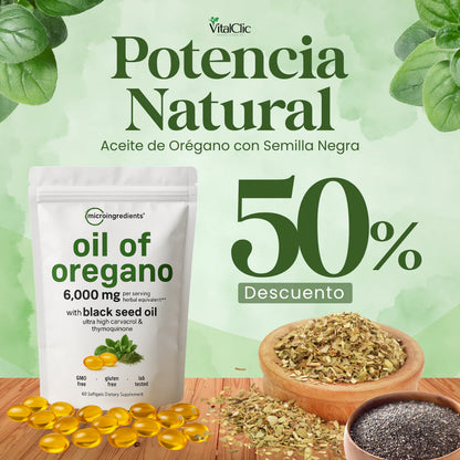 Aceite de Orégano y Semilla Negra