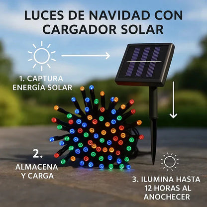SmartLight® - Luces Navideñas Con Panel Solar
