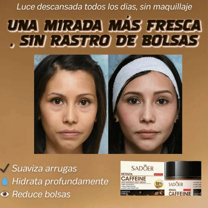 2x1 Crema hidratante antiarrugas con retinol y cafeina - primebox