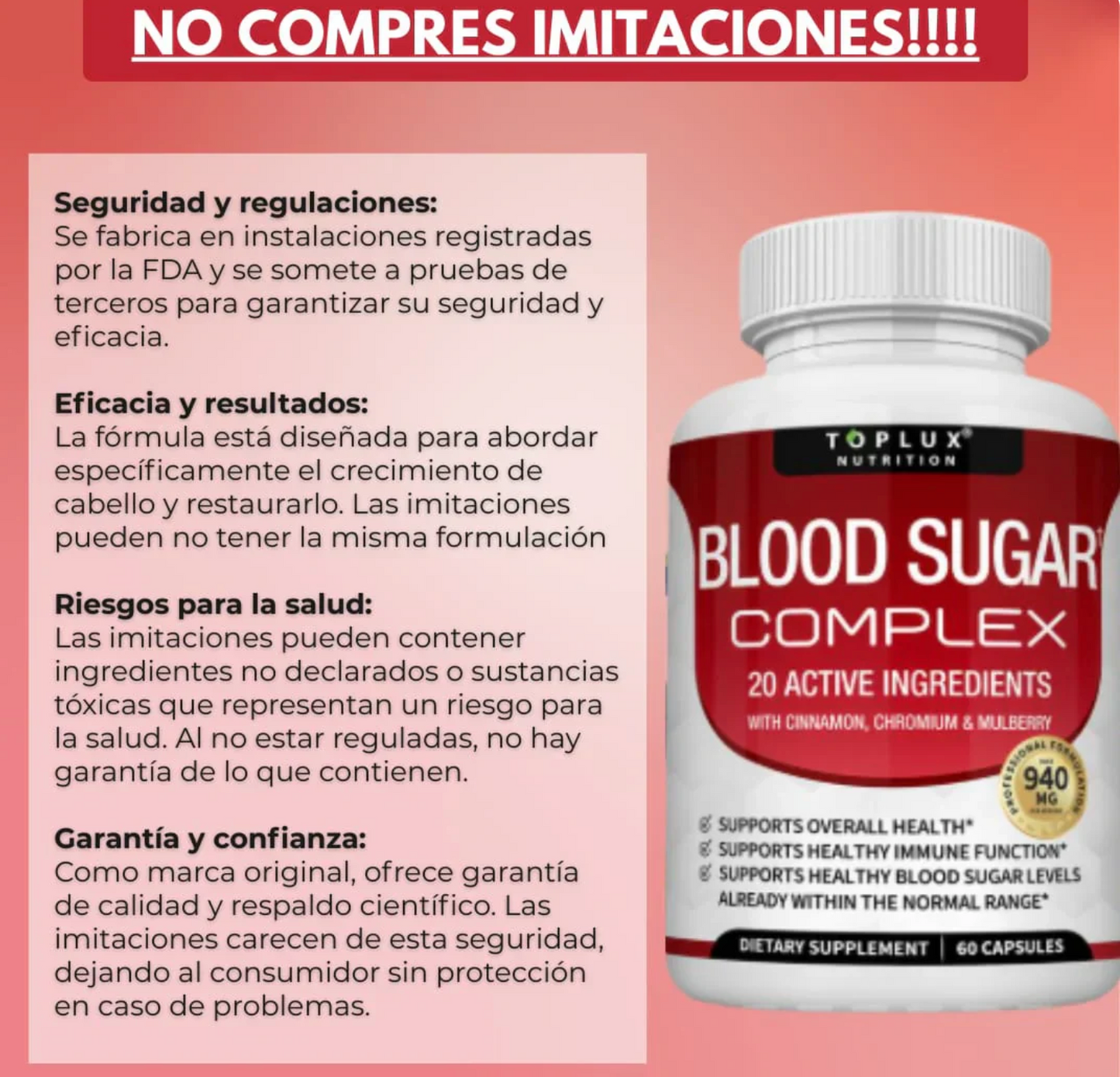 Blood Sugar – regula tus niveles de azúcar y mejora tu energía - OFERTA 2X1