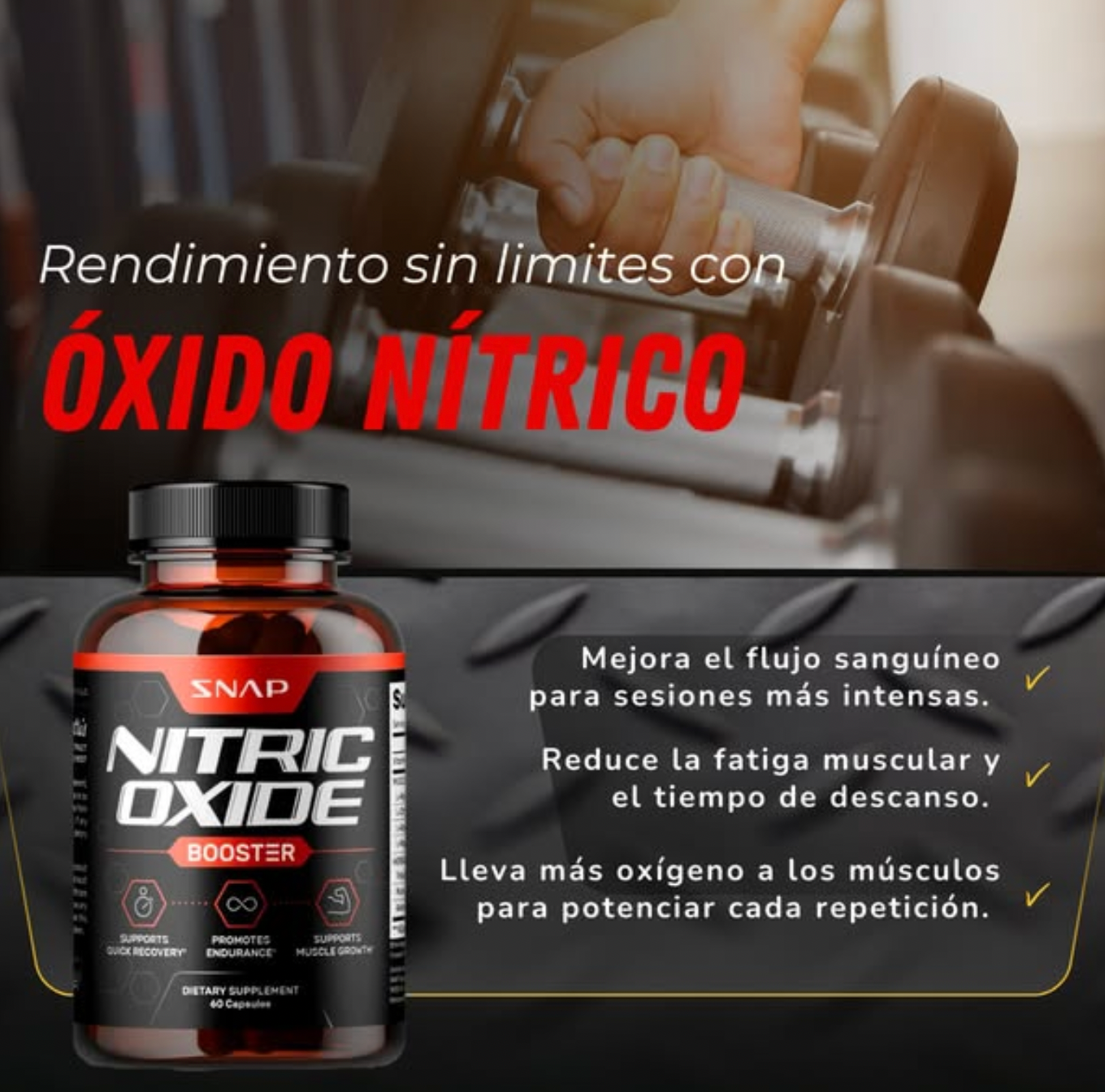 OXIDO NITRICO para Energía, Potencia y Rendimiento