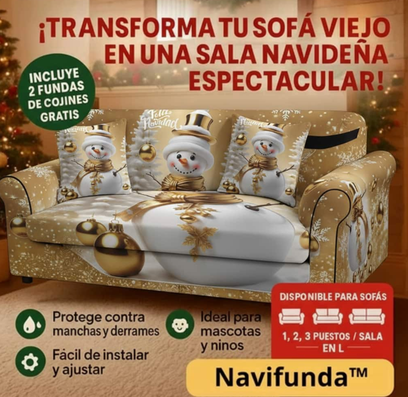 🎄FUNDA NAVIDEÑA PREMIUN