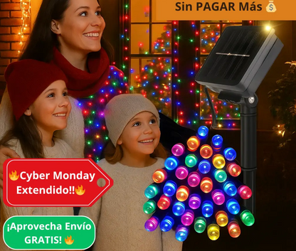 JUEGO DE LUCES CON PANEL SOLAR