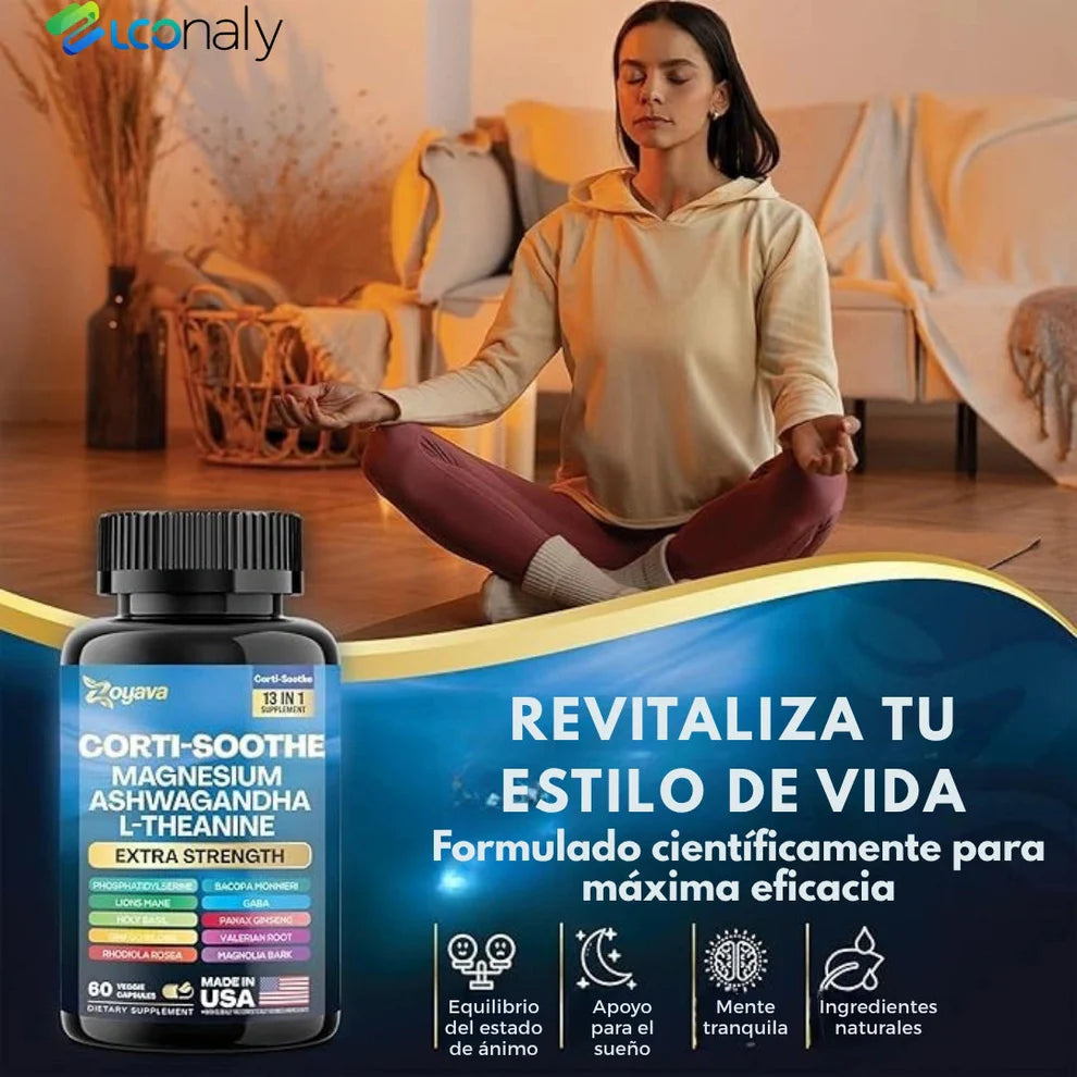 🌙 CORTISOL BALANCE+™ Recupera la calma que el estrés te quitó 🌿