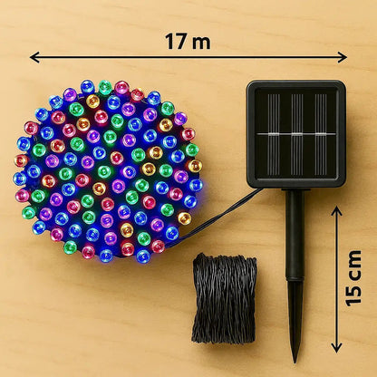 JUEGO DE LUCES CON PANEL SOLAR